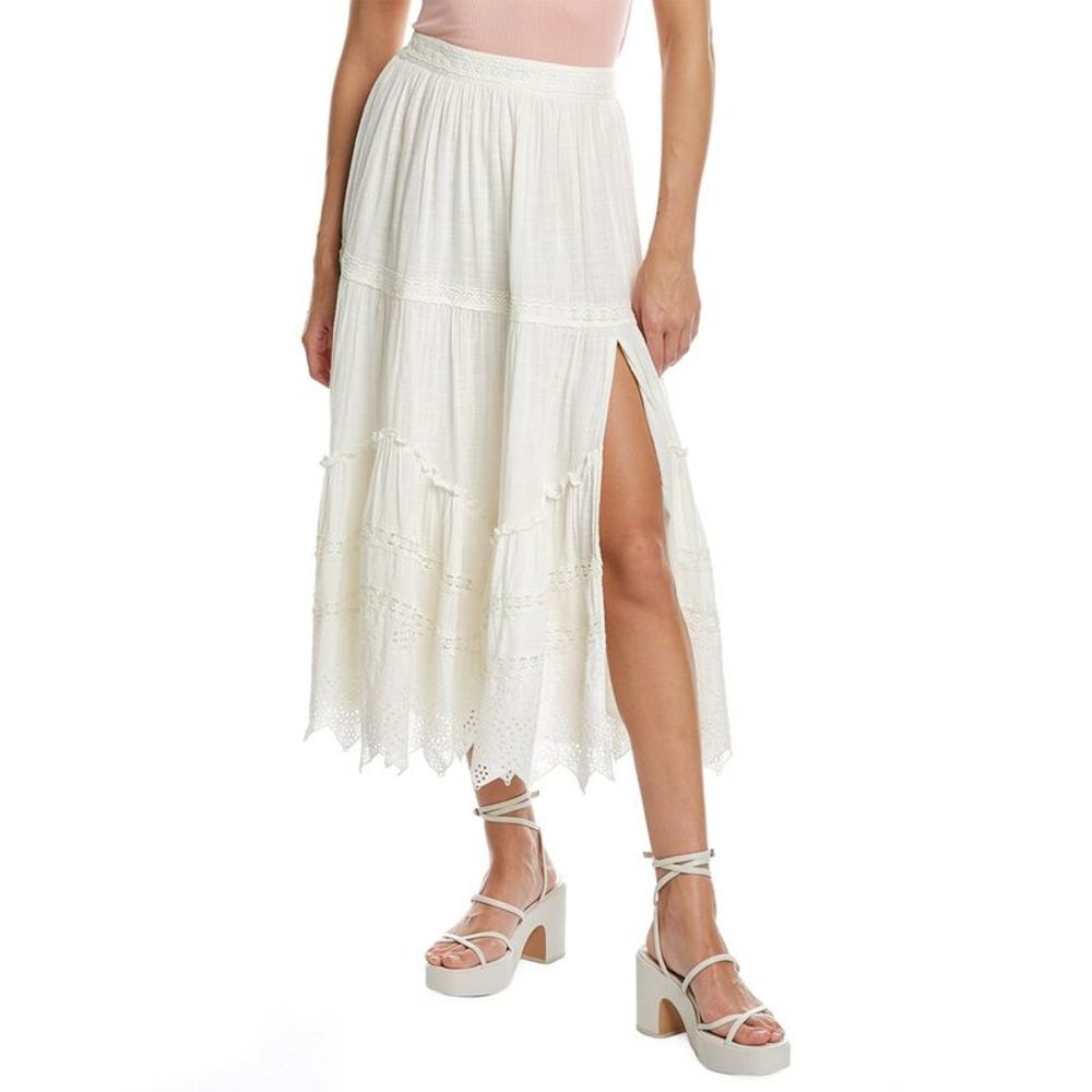 HEMANT & NANDITA Cream Midi Skirt